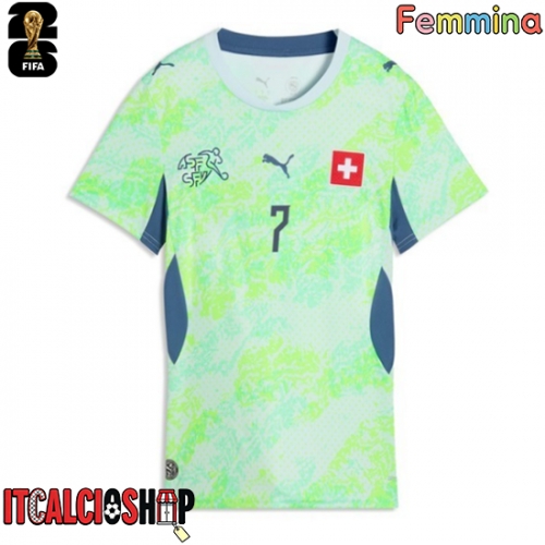 Svizzera Breel Embolo #7 Seconda Maglia Femmina Mondiali 2026 Manica Corta